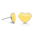 Lauren G. Adams Girls Baby Hearts Post Earrings (Silver/Yellow)
